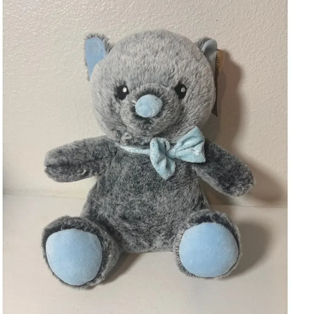 PetSmart NWT Lucky Bear Gray Plush Dog Toy Squaker 11